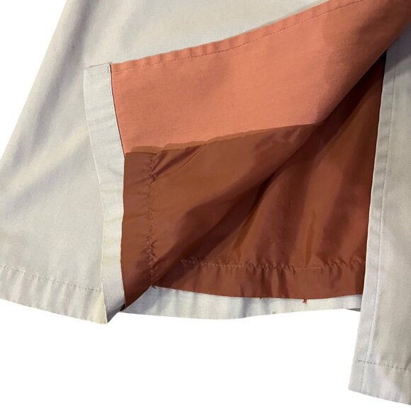 Vintage London Fog Trench Coat Womens 6P Petites Used Khaki Lined *No Belt - Picture 12 of 14